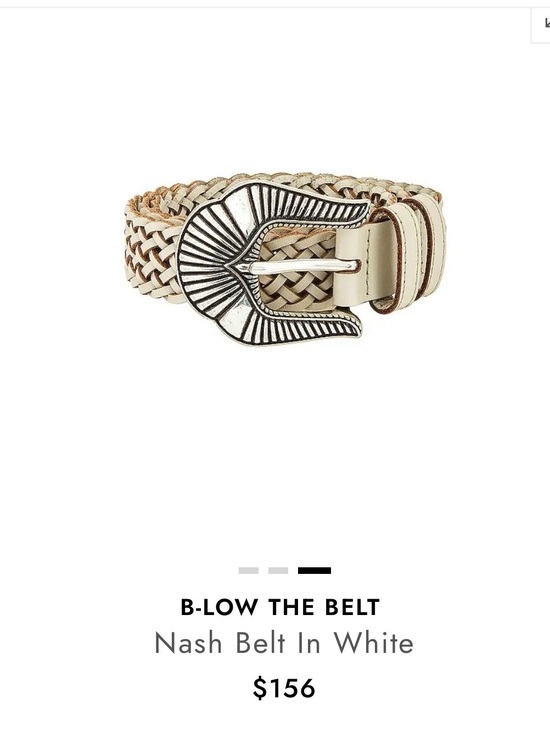 B-Low the Belt Accessories - B-Low the Belt Nash Woven Leather Belt in Light Taupe with Gunmetal Buckle